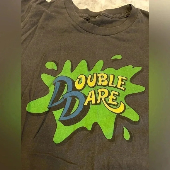 RARE 2005 Nickelodeon Rewind Double Dare Physical Challenge Gray Tshirt Med - Picture 2 of 4
